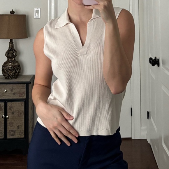 Dynamite Cream Collared Top - Picture 8 of 9